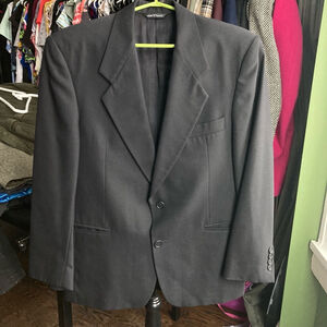 Men's pure virgin Wool Blazer 40S Black